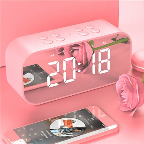 LED Mirror Bluetooth Speaker - High-Quality Sound, Rechargeable & Stylish Design