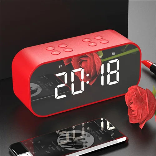 LED Mirror Bluetooth Speaker - High-Quality Sound, Rechargeable & Stylish Design