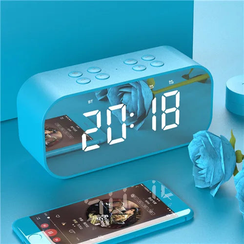 LED Mirror Bluetooth Speaker - High-Quality Sound, Rechargeable & Stylish Design