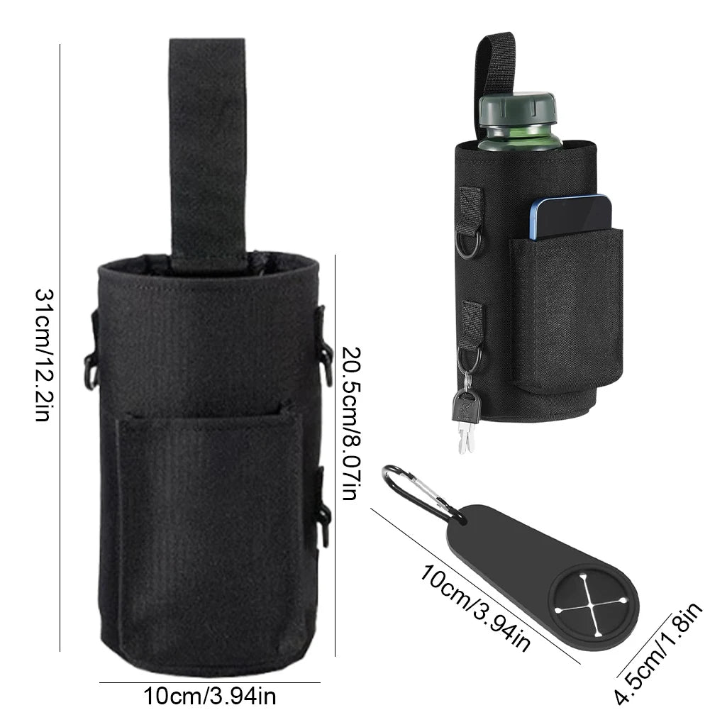 Magnetic Crossbody Water Bottle Rack – Adjustable Sports Fitness Bag for Hiking & Gym
