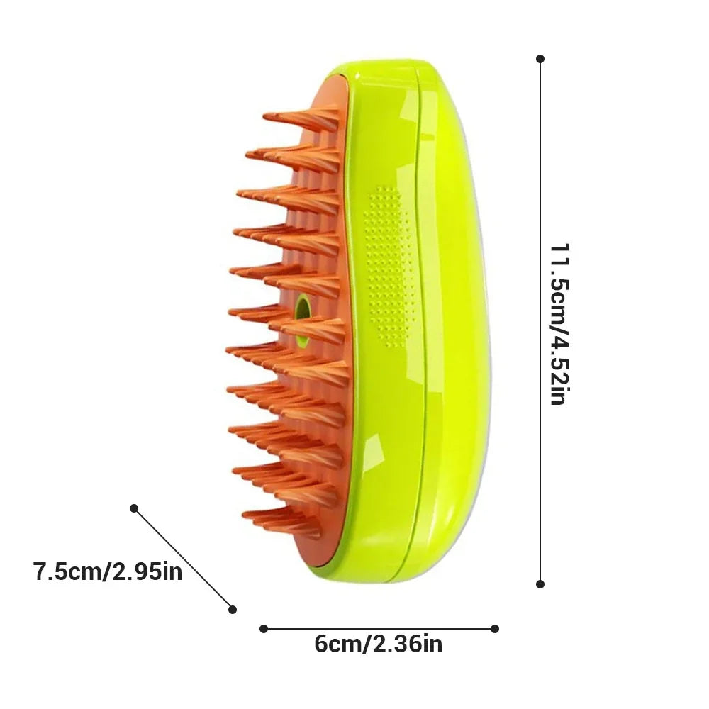 3-in-1 Pet Grooming Tool - Steam Brush, Electric Sprayer, Massage Comb for Cats & Dogs