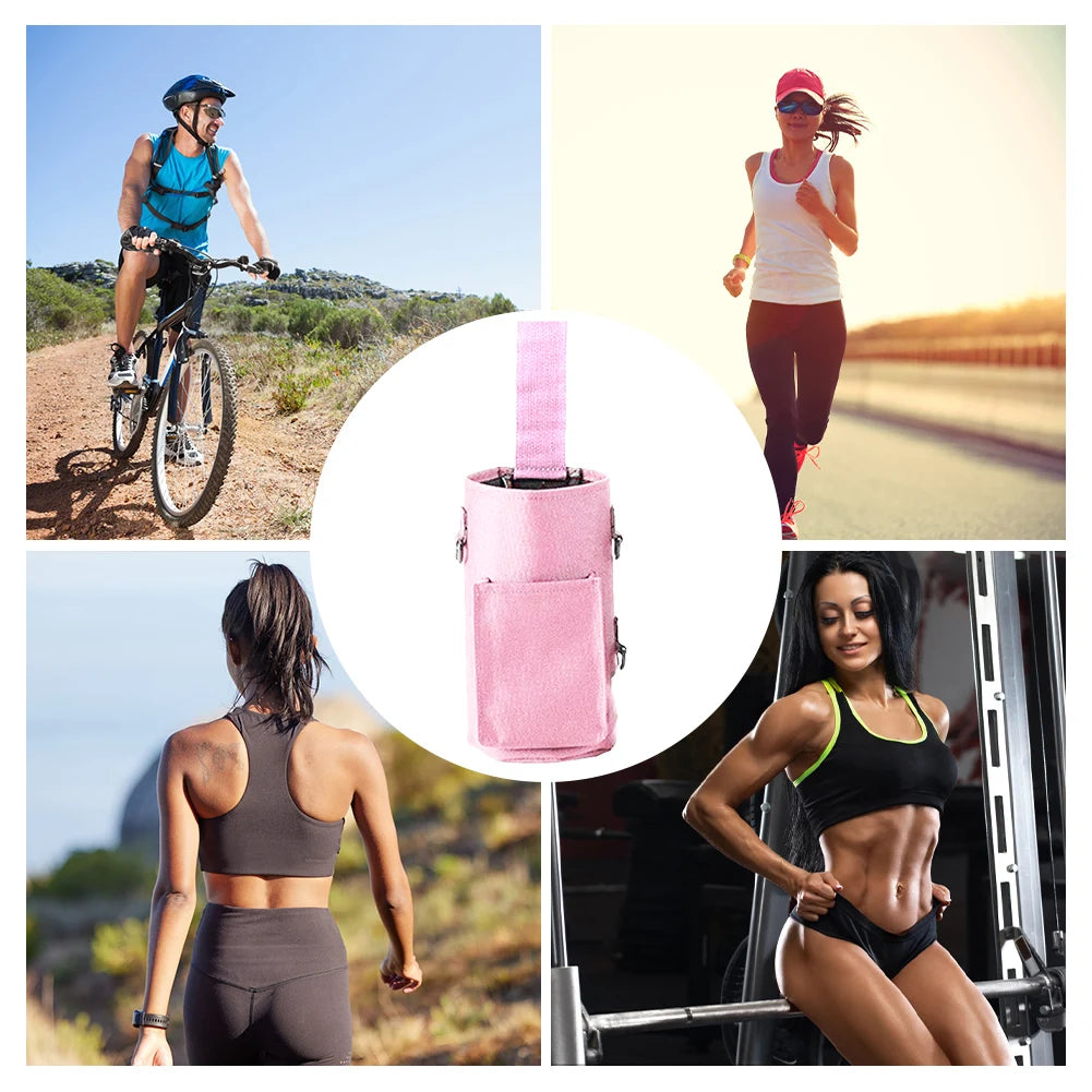 Magnetic Crossbody Water Bottle Rack – Adjustable Sports Fitness Bag for Hiking & Gym