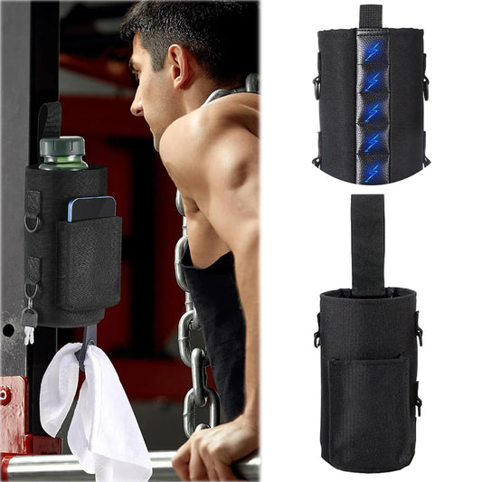 Magnetic Crossbody Water Bottle Rack – Adjustable Sports Fitness Bag for Hiking & Gym