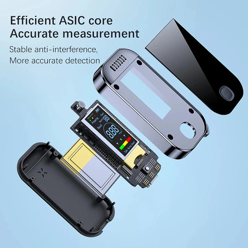 Digital Alcohol Tester Breathalyzer with LCD Display – USB Rechargeable Keychain for Safety