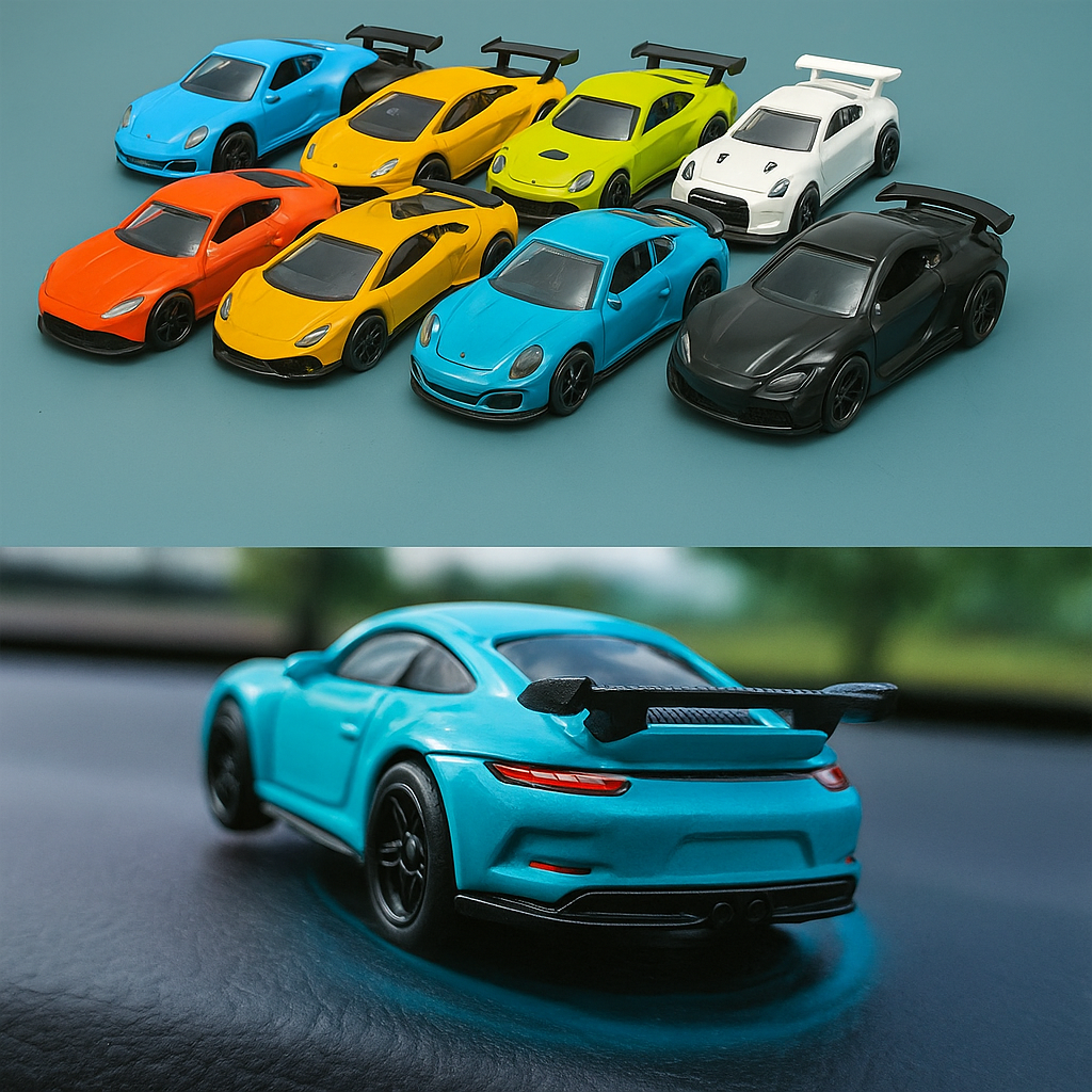 Shake the Same AE86 Drift Car Model โ Rotating Fun Center Console Ornament ๐๐จ