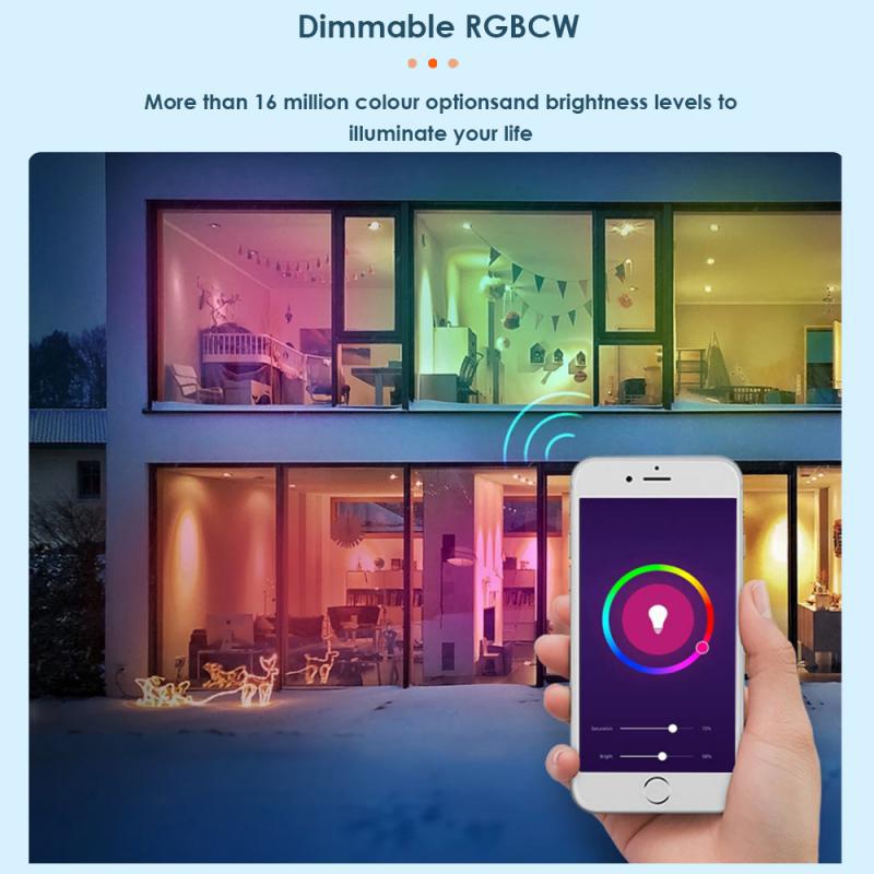 Bluetooth Smart LED Bulb E27 with Remote Control & APP – 15W Color Changing Furniture Graffiti Bulb for Home Use
