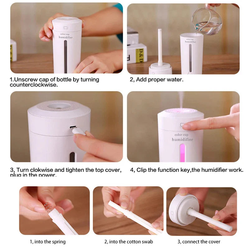 Ultrasonic Humidifier & Essential Oil Diffuser - Quiet, Multifunctional & Serene Atmosphere