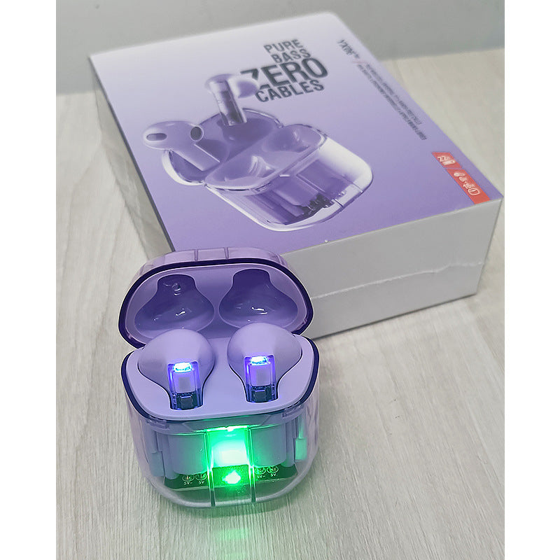 Transparent Bluetooth Headset - Stylish, Ergonomic, High-Fidelity Sound & Hands-Free Calls