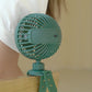 Portable Stroller Fan - Adjustable, Rechargeable, Quiet Operation for Your Little One
