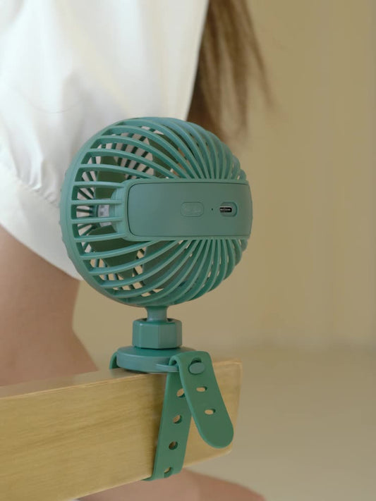 Portable Stroller Fan - Adjustable, Rechargeable, Quiet Operation for Your Little One