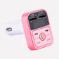 Bluetooth FM Transmitter with Car Charger, Hands-Free Calling & LCD Display for Easy Use