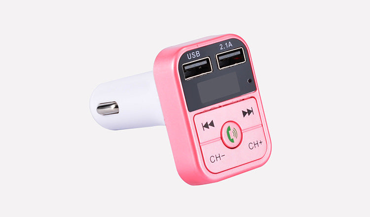 Bluetooth FM Transmitter with Car Charger, Hands-Free Calling & LCD Display for Easy Use