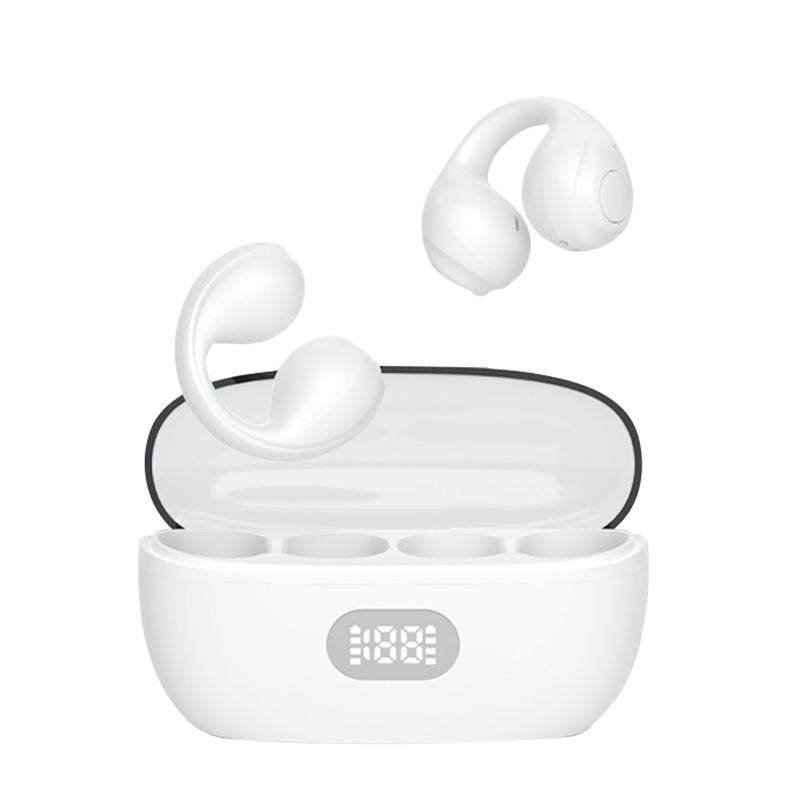 Bluetooth Earbuds with LED Display, Clip-On Design & Long Battery Life for Hands-Free Use