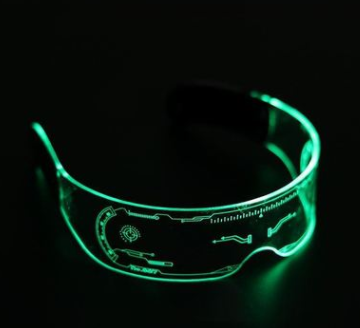 Cyberpunk LED Light-Up Accessories - Flashing Modes, Battery Operated & Comfortable Fit