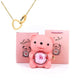 Eternal Rose Teddy Bear & Necklace Gift Set – Romantic Keepsake for Special Occasions