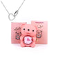 Eternal Rose Teddy Bear & Necklace Gift Set – Romantic Keepsake for Special Occasions