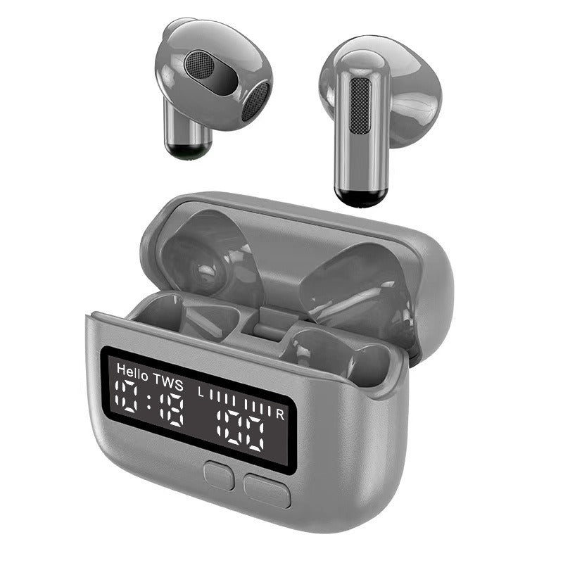 Bluetooth Earphones with Digital Clock, Touch Controls, High-Quality Sound & Gaming Ready