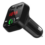 Bluetooth FM Transmitter with Car Charger, Hands-Free Calling & LCD Display for Easy Use