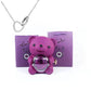 Eternal Rose Teddy Bear & Necklace Gift Set – Romantic Keepsake for Special Occasions