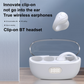 Bluetooth Earbuds with LED Display, Clip-On Design & Long Battery Life for Hands-Free Use
