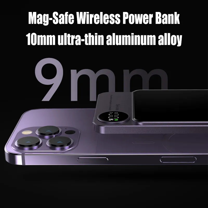 MagSafe-Compatible Power Bank - 10000mAh, PD20W Fast Charging & 15W Wireless Charging