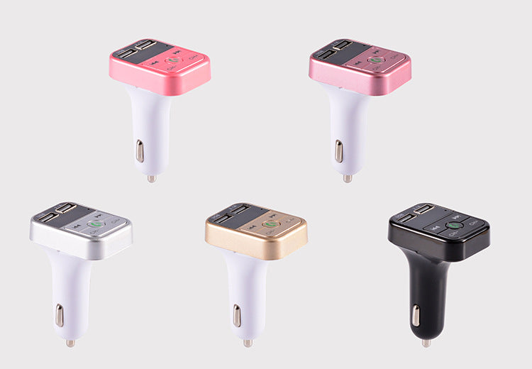Bluetooth FM Transmitter with Car Charger, Hands-Free Calling & LCD Display for Easy Use