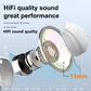 Bluetooth Earbuds with LED Display, Clip-On Design & Long Battery Life for Hands-Free Use
