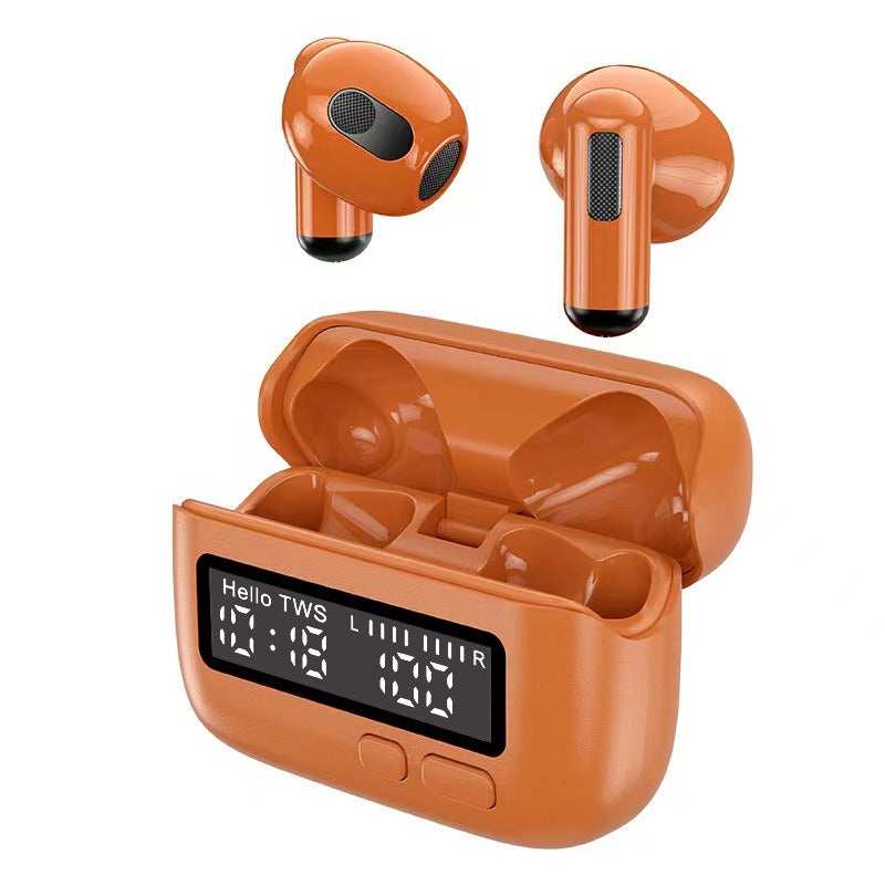 Bluetooth Earphones with Digital Clock, Touch Controls, High-Quality Sound & Gaming Ready