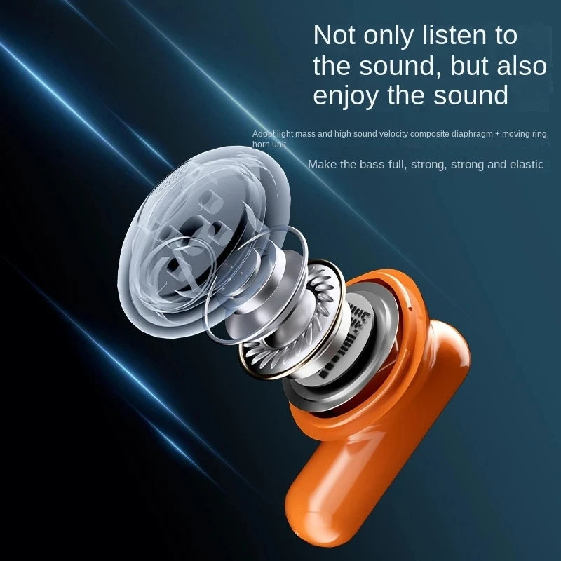 Bluetooth Earphones with Digital Clock, Touch Controls, High-Quality Sound & Gaming Ready