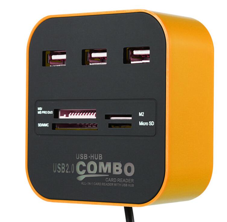 USB Hub Combo - Multi-Port Expansion, High-Speed Data Transfer & Plug-and-Play Functionality