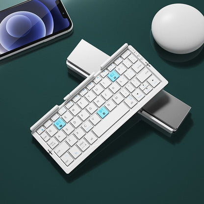 Portable Bluetooth Keyboard - Compact, Foldable, Rechargeable & Compatible with All Devices