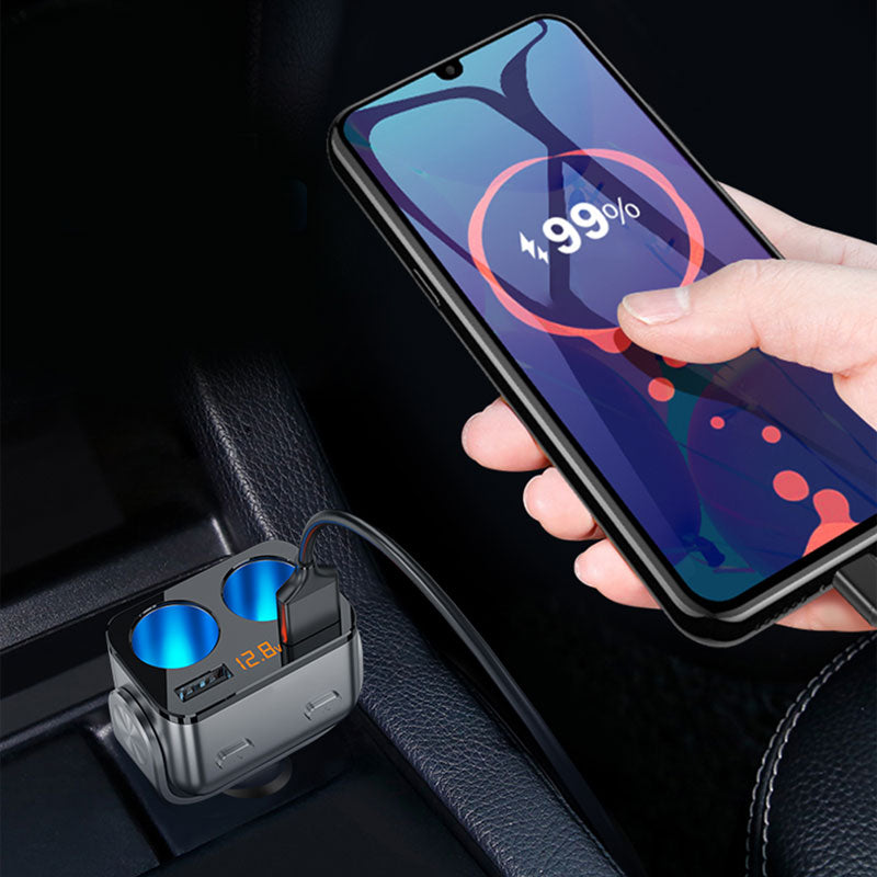 Dual USB Car Charger with Quick Charge 3.0, 12V Compatibility & Overload Protection