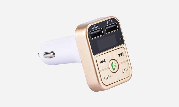 Bluetooth FM Transmitter with Car Charger, Hands-Free Calling & LCD Display for Easy Use