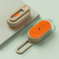 Battery-Powered Grooming Brush for Cats & Dogs - One-Touch Spray, Hair Removal & Massage
