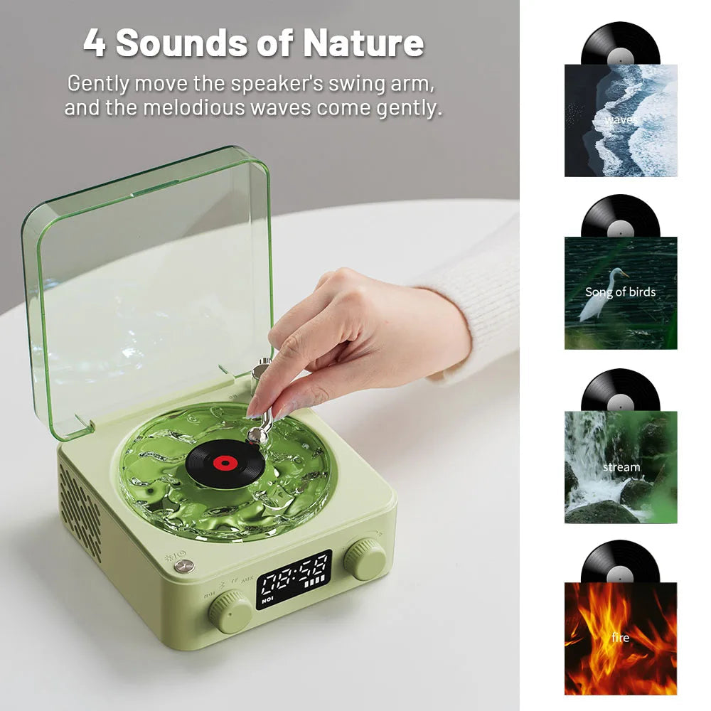 Retro Bluetooth Speaker with RGB Lights, Powerful Subwoofer & Long Battery Life