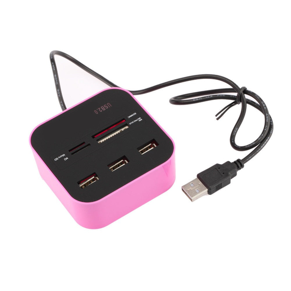USB Hub Combo - Multi-Port Expansion, High-Speed Data Transfer & Plug-and-Play Functionality