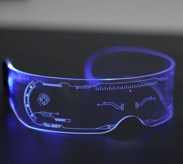 Cyberpunk LED Light-Up Accessories - Flashing Modes, Battery Operated & Comfortable Fit