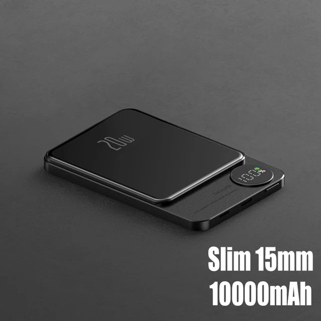 MagSafe-Compatible Power Bank - 10000mAh, PD20W Fast Charging & 15W Wireless Charging