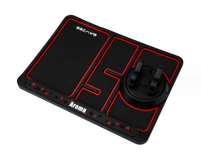 Multifunctional Car Dashboard Organizer - Phone Holder, Number Plate Holder & Anti-Slip Mat