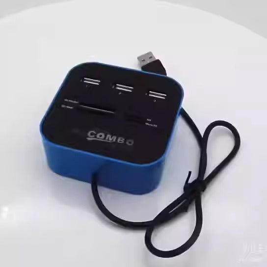 USB Hub Combo - Multi-Port Expansion, High-Speed Data Transfer & Plug-and-Play Functionality