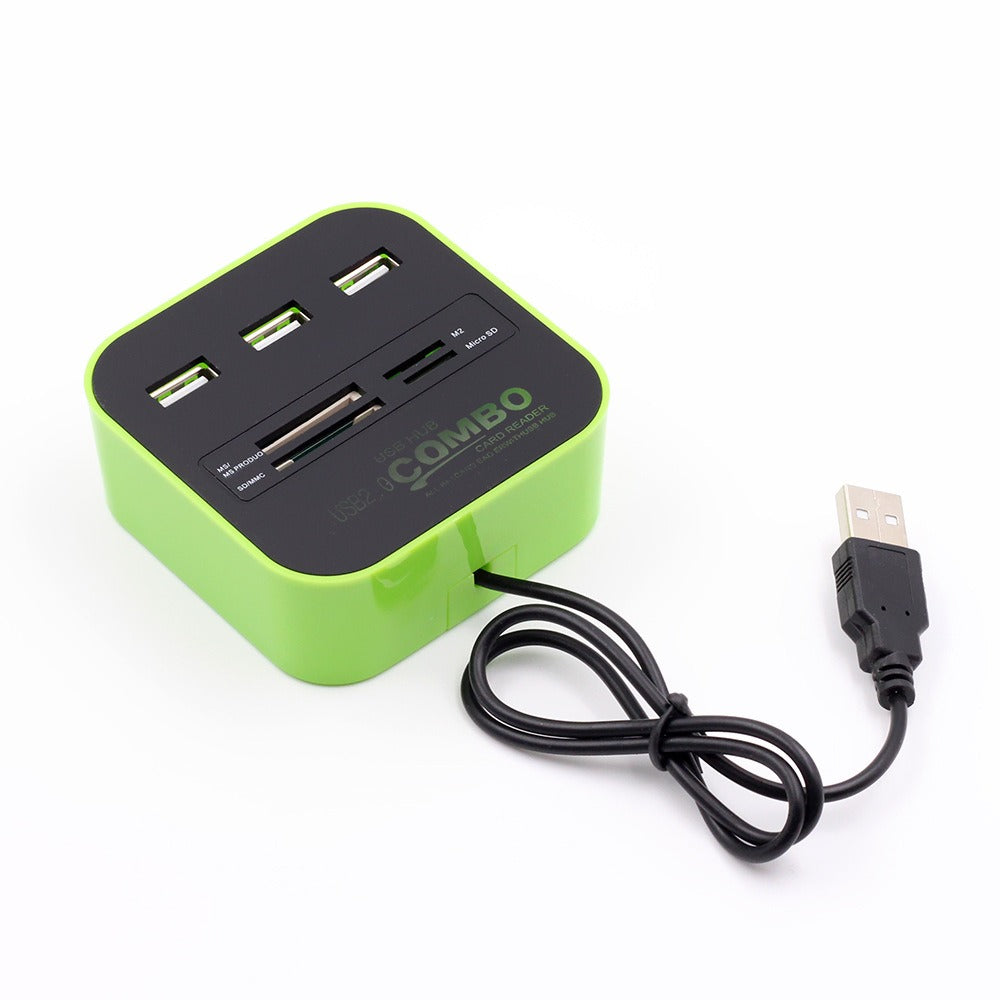 USB Hub Combo - Multi-Port Expansion, High-Speed Data Transfer & Plug-and-Play Functionality