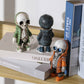 Hand-Painted Skeleton Doll Resin Craft - Unique Halloween Decoration & Gift Idea