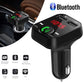Bluetooth FM Transmitter with Car Charger, Hands-Free Calling & LCD Display for Easy Use