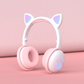 LED Cat Ear Bluetooth Headphones - High-Fidelity Sound, Built-in Mic, Foldable & Portable