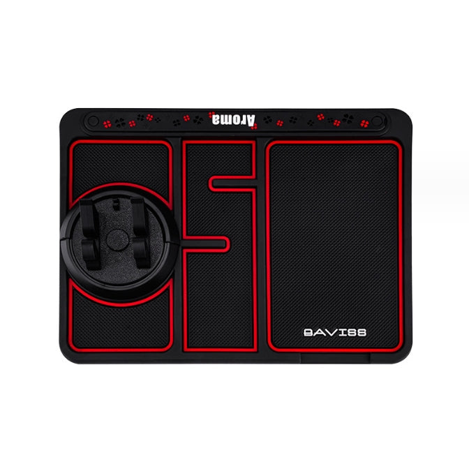 Multifunctional Car Dashboard Organizer - Phone Holder, Number Plate Holder & Anti-Slip Mat