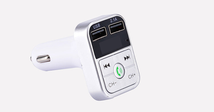 Bluetooth FM Transmitter with Car Charger, Hands-Free Calling & LCD Display for Easy Use