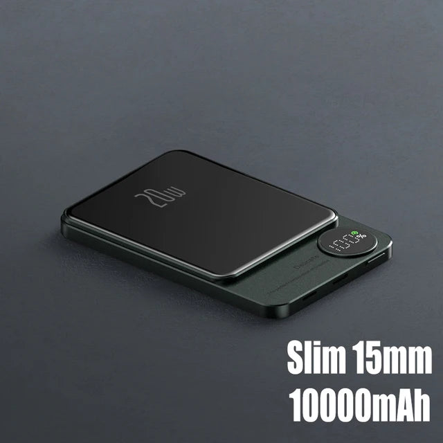 MagSafe-Compatible Power Bank - 10000mAh, PD20W Fast Charging & 15W Wireless Charging