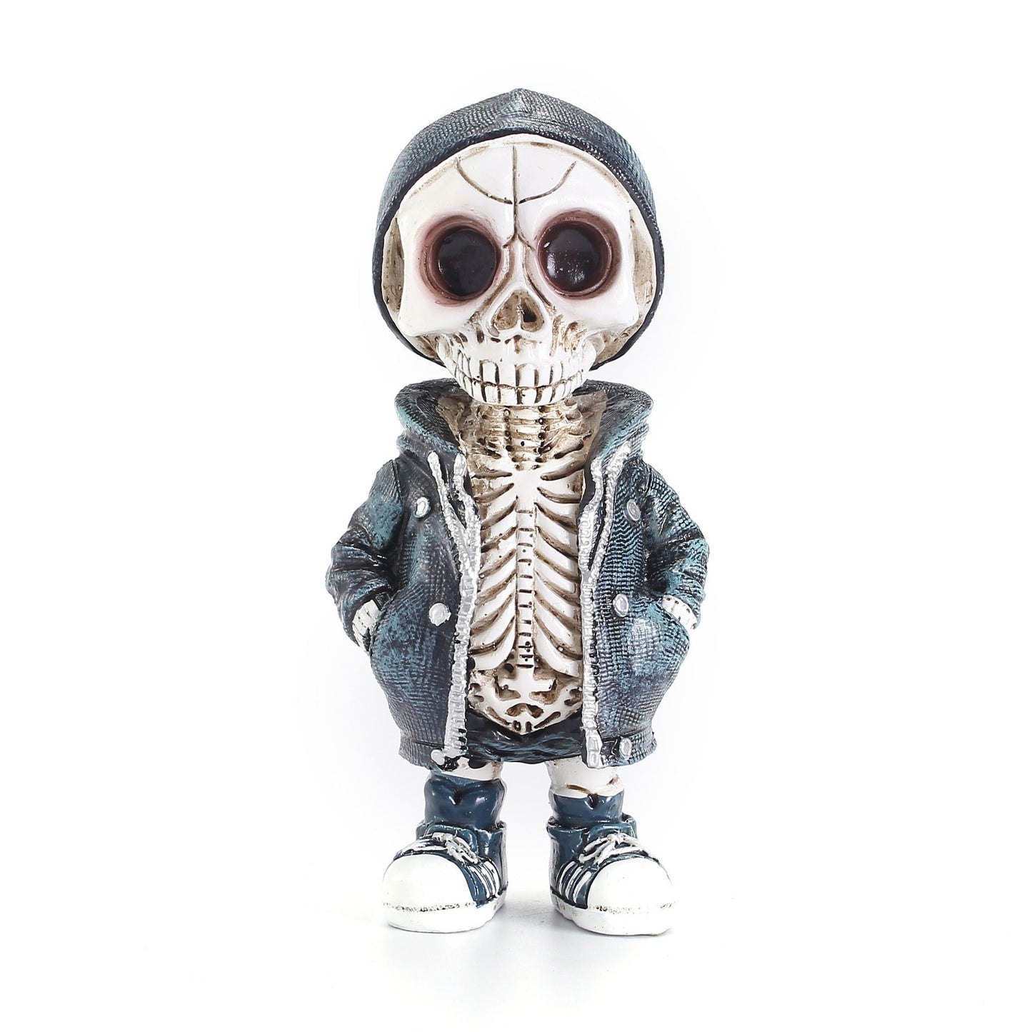 Hand-Painted Skeleton Doll Resin Craft - Unique Halloween Decoration & Gift Idea