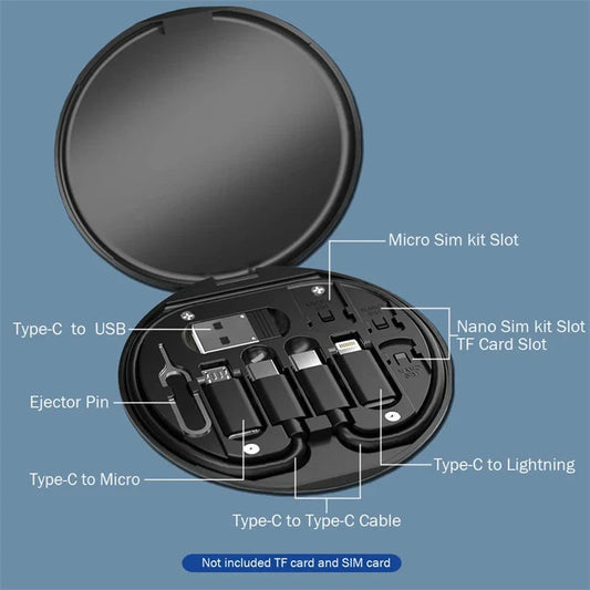 Multi-Function Adapter Kit - 60W Fast Charging, OTG Converter, Universal Compatibility