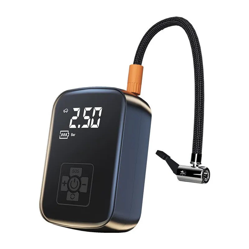 Cordless Air Compressor with Digital Gauge, LED Light, and Automatic Shut-Off for Safety